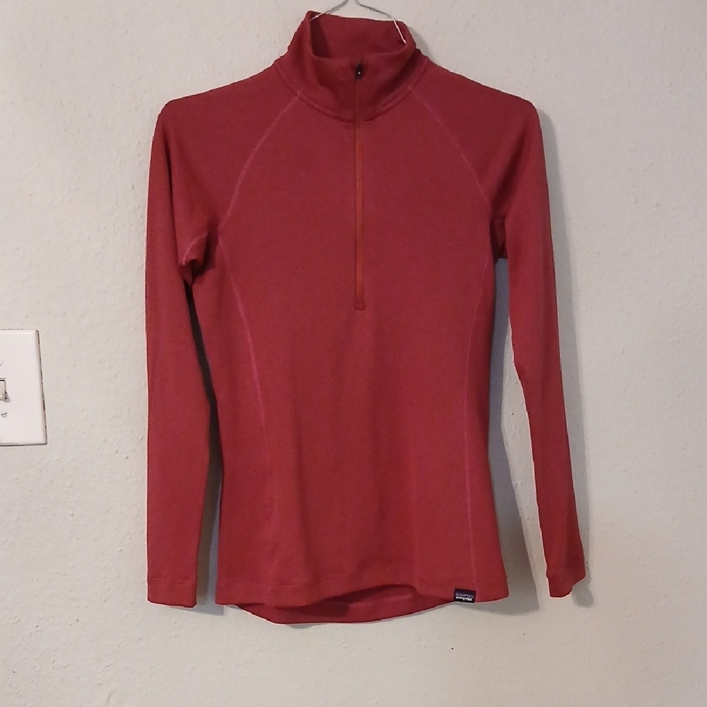 Patagonia Red Fitted Long Sleeve Tee